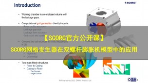 【SCORG官方公开课】SCORG网格发生器在双螺杆膨胀机模型中的应用